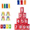 CAQYPVH Gioco di Lancio Anelli con Barattoli in per Bambini Set Gioco di Precisione con Sacchetti di Fagioli Personaggi Cartoon Educativo per, style to 2