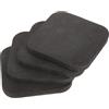 TOPBATHY 4 Pezzi Tappeto Esercizi Ginnastica Casa Antiscivolo Gomma Nero