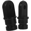 KALLORY 2 Pezzi Tappi in Nylon Nero per Tubi da 3/4 e 5/8 Pollici, Protezione Solida per Tubazioni Yacht, Accessori per Barca Resistenti all'Acqua Marina