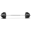 KFPOERTFGD Set di manubri lunghi da 60 kg con barra da 165 cm, set di manubri per allenamento della forza, 8 dischi, manici antiscivolo, manubrio da 25 mm di diametro