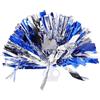 DEARMAMY Pom Poms Cheerleading Metallici Blu e Argento, in PE, per Adulti, per Eventi Sportivi e Feste