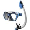 Oceanic Set da snorkeling per bambini dai 6 ai 14 anni, con boccaglio e maschera in vetro temperato, guarnizione in silicone morbido, cinturino in tessuto confortevole, attrezzatura da snorkeling per