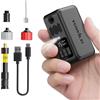 TOWILD A15 Pompa Elettrica per Bici 150PSI,Pompa Aria per Bicicletta Portatile Senza Fili con Spegnimento Automatico, Batteria 2×800mAh per 8 Gomme, Luce LED per Bici da Corsa e MTB