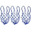 RUNROTOO Rete Porta Pallone Coulisse 3 Pezzi in Nylon per Basket | Blu, Robusta e Facile da Trasportare, per Allenamento e Scuole, Adatta a Basket e Football