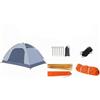 Baoblaze Tenda Campeggio Tenda Outdoor Rifugio Cupola Doppio Strato Antipioggia con Sovratelo E Camera Interna Paleria in Alluminio con Picchetti Corde E Borsa, Array, Arancione, Piccolo
