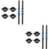 BESPORTBLE 2 Set Barra di Collegamento per Manubri 50cm, Presa Sicura, | Pvc e Acciaio, 4 Dadi Inclusi, per Allenamento di Forza e Uso Domestico, Colore Blu