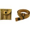 Generic M1 Carabina Sling & Buttstock, riproduzione in stile militare statunitense della Seconda Guerra Mondiale Seconda Guerra Mondiale, Borsa portariviste in tela kaki con cinghia di cotone da 2,5 cm