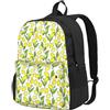 Unkhtt Zaino giallo con stampa di limoni freschi, grande capacità, unisex, borsa da viaggio, escursionismo, campeggio, pendolarismo