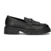 RABARBARO Mocassino donna nero in pelle
