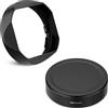 Haoge Paraluce quadrato in metallo a baionetta per Voigtlander NOKTON 35 mm f/1.2 II/III, 40 mm e 50 mm f/1.2 asferico VM Mount, con tappo, LH-VM35-NB nero