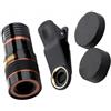 GATHINESS Lente Teleobiettivo 8x per Smartphone, Nero, Zoom Regolabile | Clip Inclusa, Diametro Oculare 16mm e Obiettivo 18mm, Vetro e Plastica, Campo 250/1000