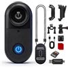 Yehtreh 2.7K Mini Body Cam,35g Magnetica Action Cam,Nero Grafite. | 32GB,Leggero,10+ Accessoires,Ciondolo Magnetico,Telecamera Indossabile,cam Moto,Ciclismo,POV,Outdoor,Trekking,Vlog,Viaggio.
