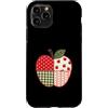 Teacher Apple Classroom Custodia per iPhone 11 Pro Classe insegnante a pois a quadretti di mela per il ritorno a scuola
