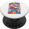Bright Back to School Days Rollin Into 5th Grade, pattino a rotelle retrò, torna a scuola PopSockets PopGrip Adesivo