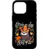 Adorable Sea Otter Animal Lover Custodia per iPhone 16 Pro Otterly in Love with Fall Cute Sea Otter Autunno Ringraziamento