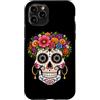 Floral Mexican Halloween Día De Los Muer Custodia per iPhone 11 Pro Teschio Di Zucchero Halloween Anime Giorno Dei Morti Dia De Los Muertos