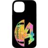 COOL FOOTBALL DESIGNS AND OUTFITS Custodia per iPhone 15 NUMERO 4 ANNI CALCIO 4° COMPLEANNO