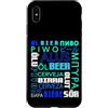 Party folk festivals funny mood Custodia per iPhone XS Max Birra in diverse lingue bevitori di birra organi puri