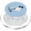 Bear Scuba Diving Cartoon Simpatico orso polare con disegno di cartoni animati per immersioni subacquee PopSockets PopGrip per MagSafe