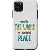 Motivational Brand For You Custodia per iPhone 11 Pro Max Rendi il mondo un posto migliore Positive Hand Lettering
