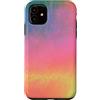 generic Custodia per iPhone 11 Grafica astratta pastello arcobaleno aura