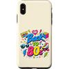 Funny Eighties 80s Costume Party Back to Custodia per iPhone XS Max Pattino a rotelle Boombox retrò vintage anni '80