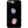 Pig piglet sow grunt animal creature nat Custodia per iPhone 7 Plus/8 Plus Piggy Mosche con Palloncini