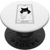 Death Tarot Card Black Cat Witchy Hallow Tarocchi Gatto Nero Morte Stregoneria Lettura dei Tarocchi gotici PopSockets PopGrip Adesivo