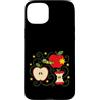 Applecore Whimsy Twee y2k Apple Graphic Custodia per iPhone 15 Plus Apple y2k Kawaii Cute Vintage 90s Retro Brown Grunge Teen