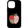 Teacher Apple Classroom Custodia per iPhone 14 Pro Max Classe insegnante a pois a quadretti di mela per il ritorno a scuola