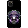 Floral Mexican Halloween Día De Los Muer Custodia per iPhone 11 Pro Max Messicano Ragazza Anime Giorno Dei Morti Dia De Los Muertos