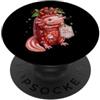Merry Christmas Wrap Ribbon Bow Stars Xm Axolotl - Carta da regalo con Babbo Natale, motivo: pigne di agrifoglio PopSockets PopGrip Adesivo