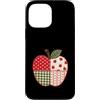 Teacher Apple Classroom Custodia per iPhone 13 Pro Max Classe insegnante a pois a quadretti di mela per il ritorno a scuola