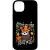 Adorable Sea Otter Animal Lover Custodia per iPhone 14 Plus Otterly in Love with Fall Cute Sea Otter Autunno Ringraziamento
