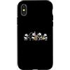 Panda Yokocho Custodia per iPhone X/XS Panda Jazz Pianoforte Sassofono Batteria Contrabbasso Musica