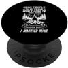 Funny Camping Outdoors & RV Life Apparel Ho sposato il mio campeggio Buddy Coppie Camper PopSockets PopGrip Adesivo