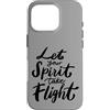 Motivational Brand For You Custodia per iPhone 16 Pro Lascia che il tuo spirito prenda il volo ispiratore