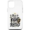Potential Funny design Custodia per iPhone 12/12 Pro Ecco come combatto le mie battaglie Armatura di Dio cristiana