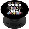 Retro Gift For Women Gift For JESSICA JESSICA Personalized Women's Gift Custom JESSICA PopSockets PopGrip Adesivo