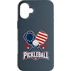 Potential Funny design Custodia per iPhone 16 Plus Uomo Donna P-Ball Pickleball Player Patriotic Design