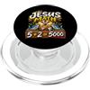 Jesus Math 2 Fishes 5 Breads Feeds The 5 Gesù Matematica 2 Pesci 5 Pane Nutre La Bibbia Miracolosa 5000 PopSockets PopGrip per MagSafe