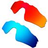 HKUCO Mens Compatible/Replaceable Lenses For Oakley Radar EV Path Sunglasses Red/Blue Polarized