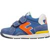 Falcotto Sneakers in Pelle e Tessuto, Azzurro-Arancione 29