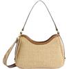 Alviero Martini 1A Classe Borsa a Spalla in Rafia Intrecciata, Natural, 28x19x8 cm, Stile Casual Mare, con Tracolla Amovibile
