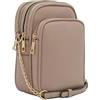 FashionPuzzle, Borsa a tracolla media casual in pelle PU multi tasca con tracolla regolabile, Talpa, Taglia unica
