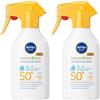 NIVEA SUN Kids Sensitive Protect & Play SPF 50+ 250 ml, Crema solare spray 50+ bambini e neonati dai 6 mesi in su, Crema solare bambini resistente all'acqua, Protezione per pelle sensibili e delicate