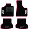 QUEMAR Tappetini Auto per Audi A3 8P 8PA, Bordo Rosa, 4 Ricami | 2003-2012 / Kit Tappeti Moquette e Gomma su Misura / Set 2 Anteriori + 2 Posteriori / Ricami e Colori Personalizzati