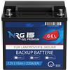 NRG PREMIUM NRG batteria ausiliara 12V 15Ah GEL auto backup CX23-10C655-AC EK151