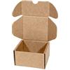 ONLY BOXES Confezione da 20 Scatole in Cartone Kraft Auto-Montanti con Coperchio - Doppia Parete, Resistenti per Spedizioni, E-commerce e Corrieri con misure 9x9x5,5 cm