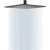 NearMoon Rain Shower Head, High Flow Stainless Steel Square Rainfall Shower, Waterfall Bath Shower Body Covering, Ceiling or Wall Mount (12 Inch, Matte Black)